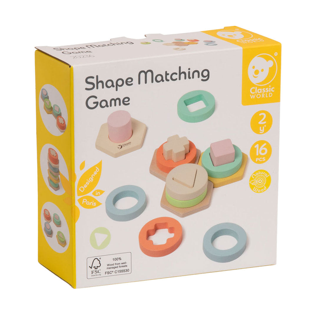 Classic World houten vormen matchen spel