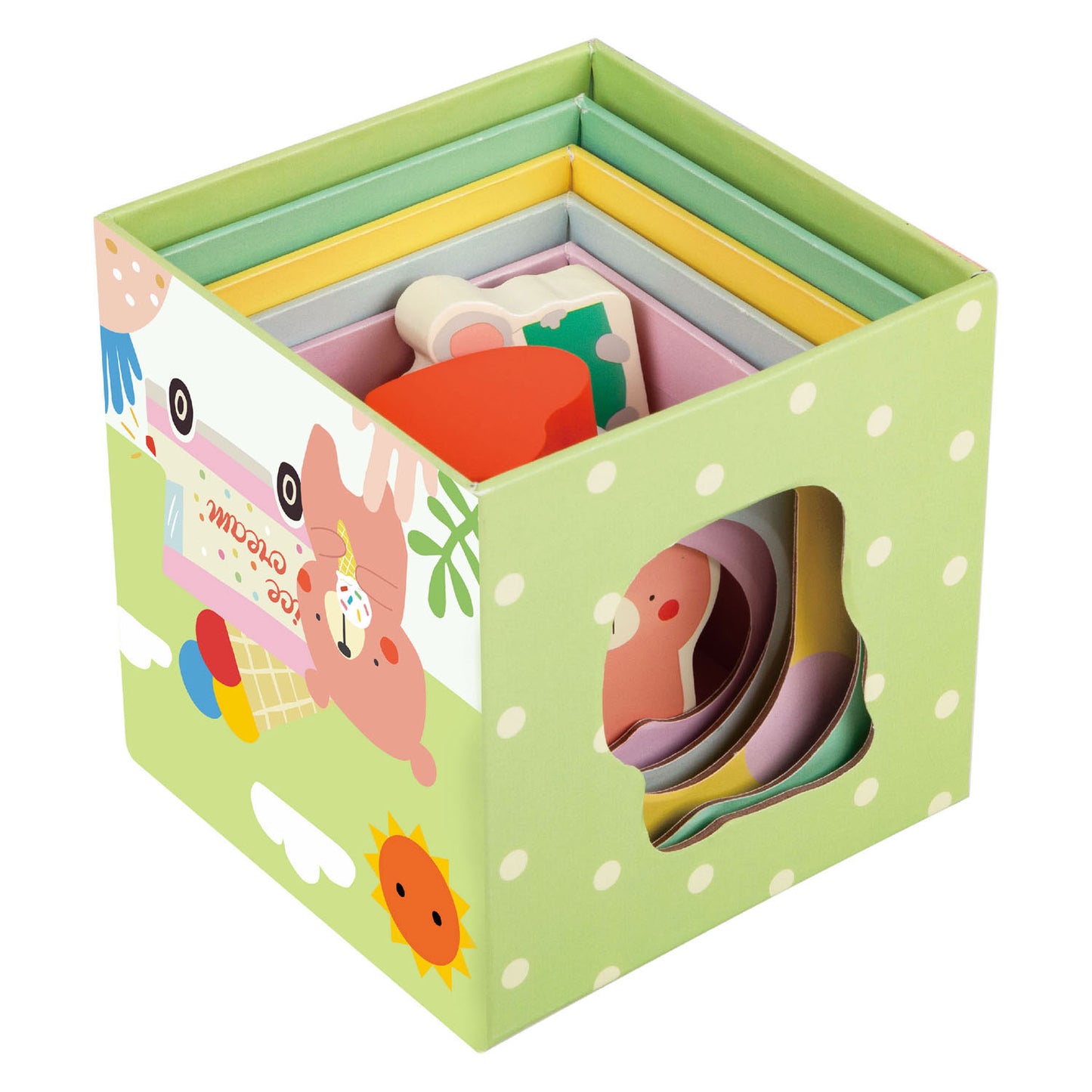 Classic World stapelblokken met bosdieren, 10dlg.