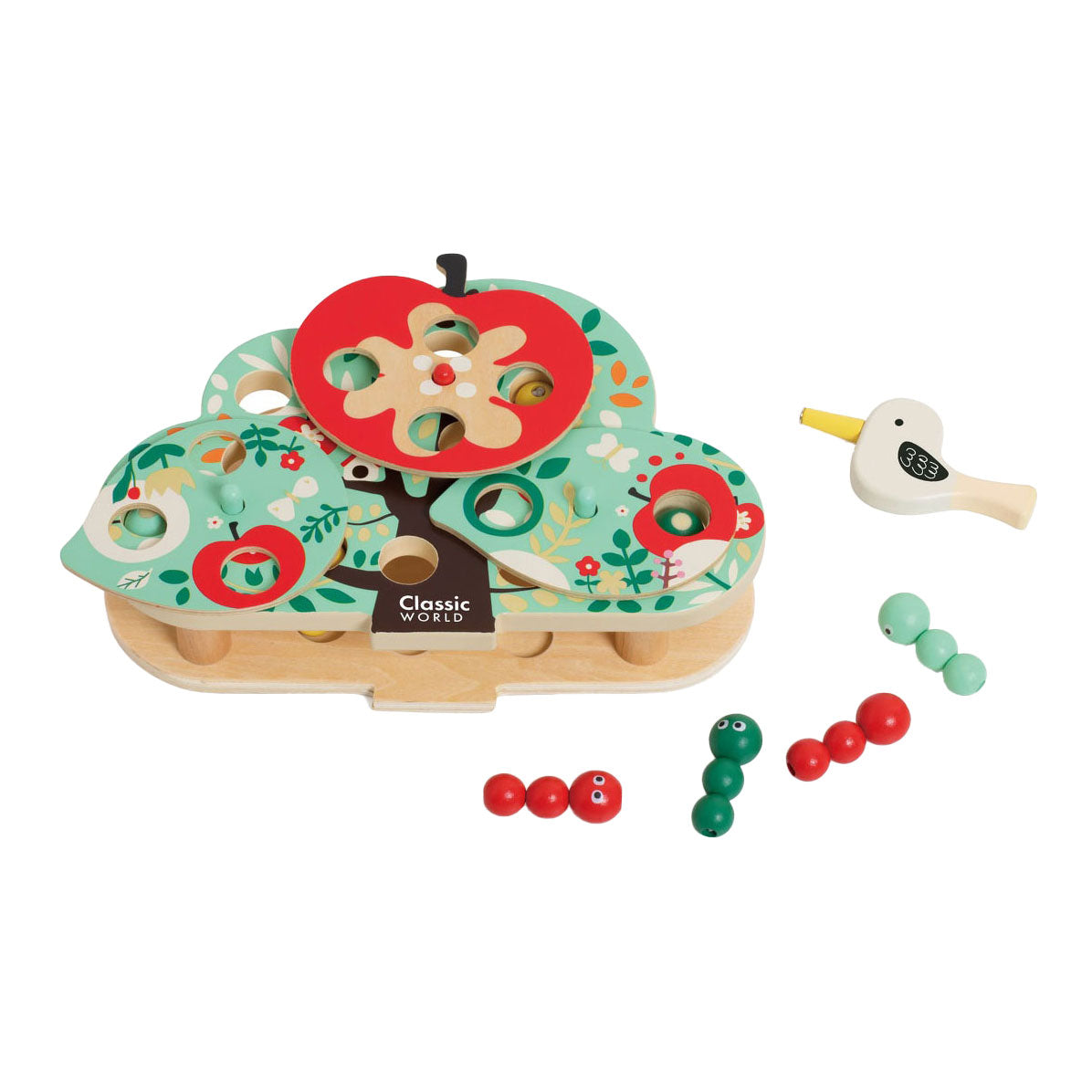 Classic World doctor woordpecker houten vangspel, 13dlg,