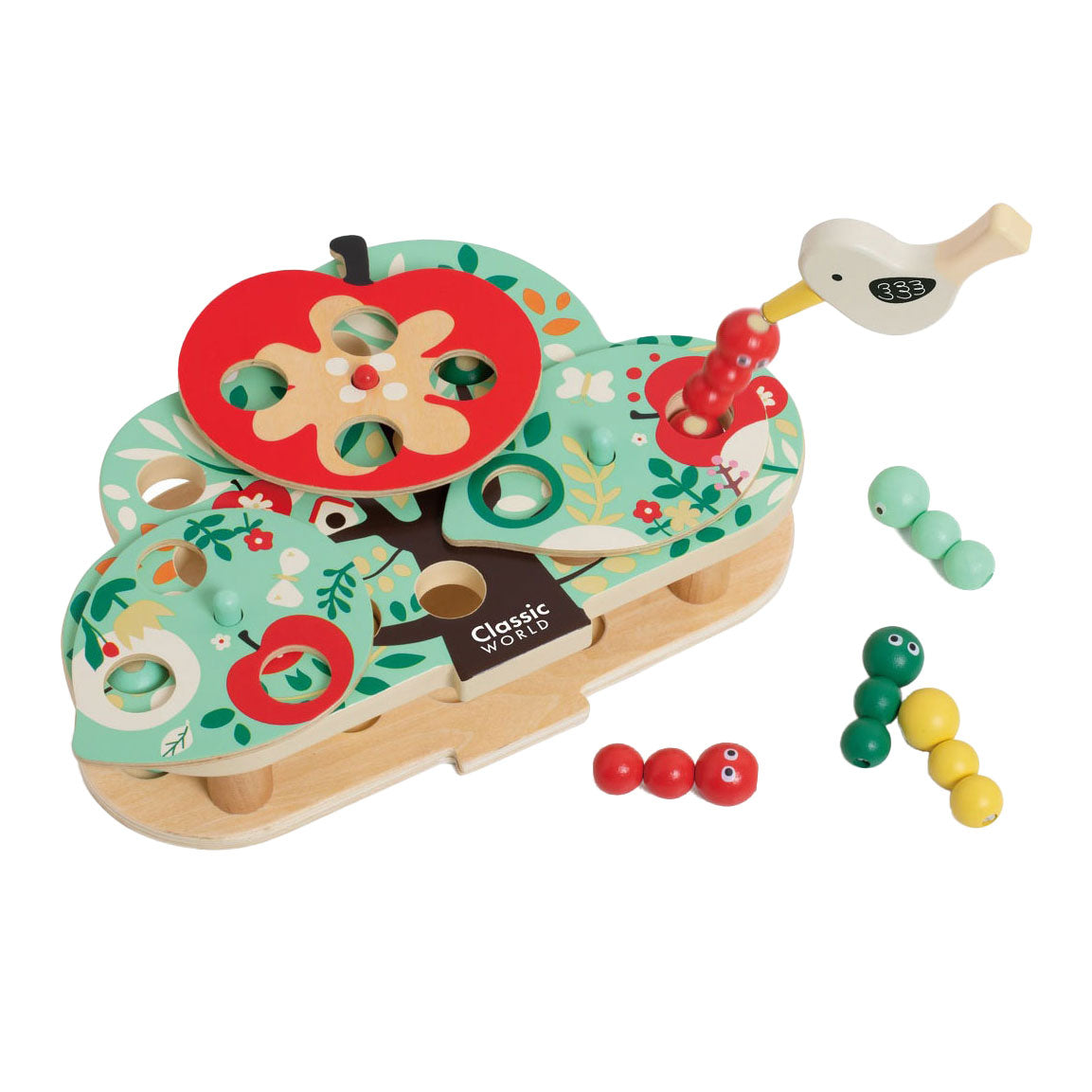 Classic World doctor woordpecker houten vangspel, 13dlg,
