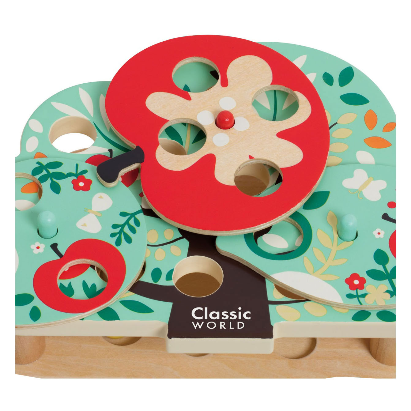 Classic World doctor woordpecker houten vangspel, 13dlg,