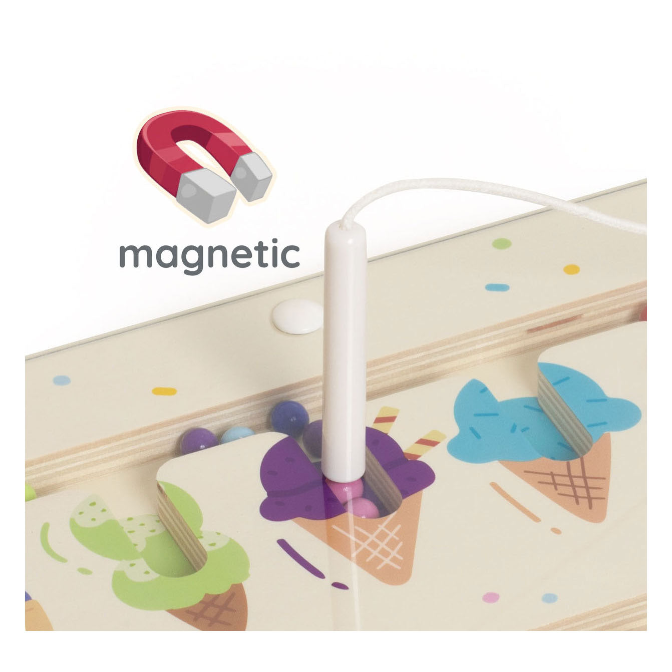 Classic World houten kleuren match spel ijsjes magnetisch