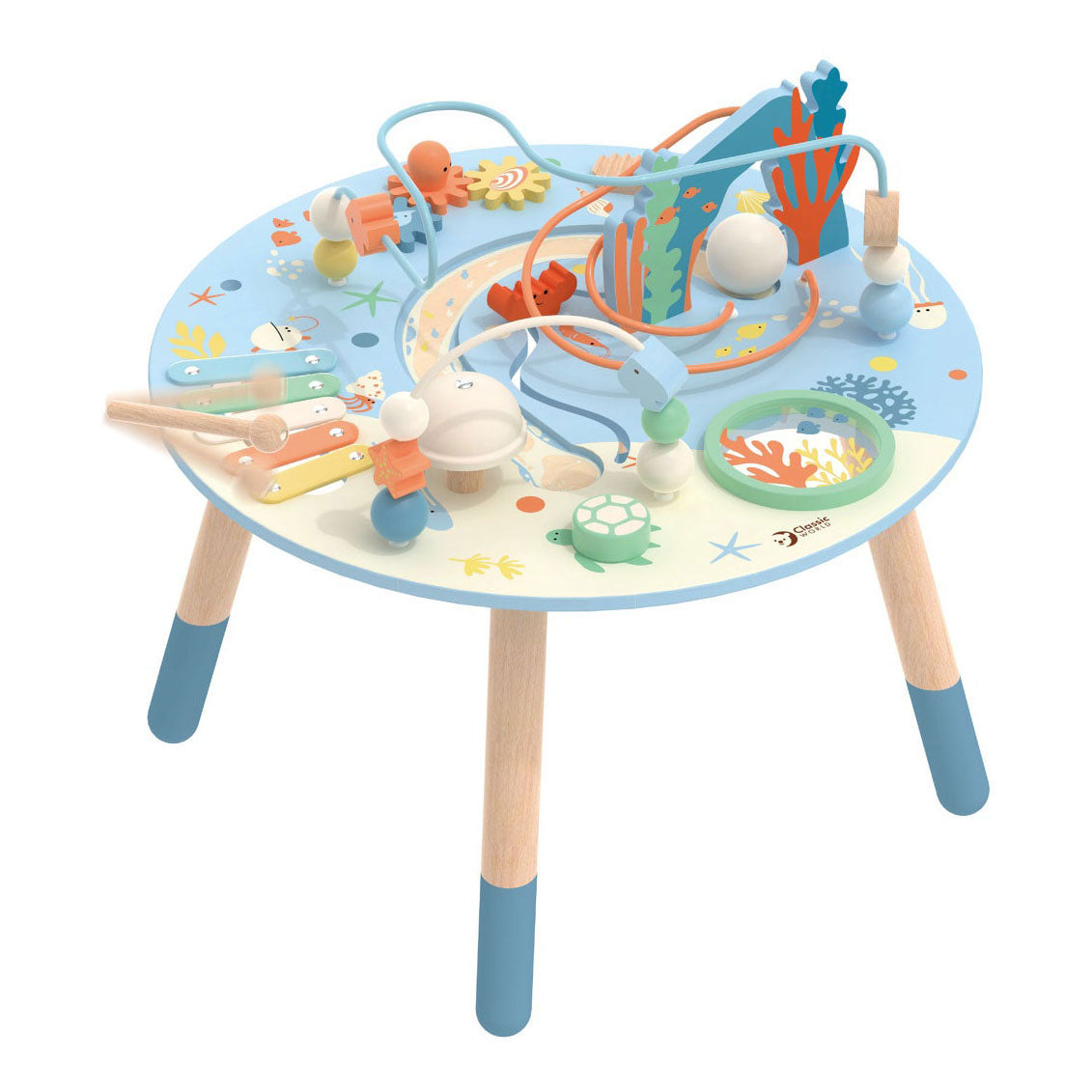 Classic World houten activiteitentafel onderwaterwereld, 3dlg.
