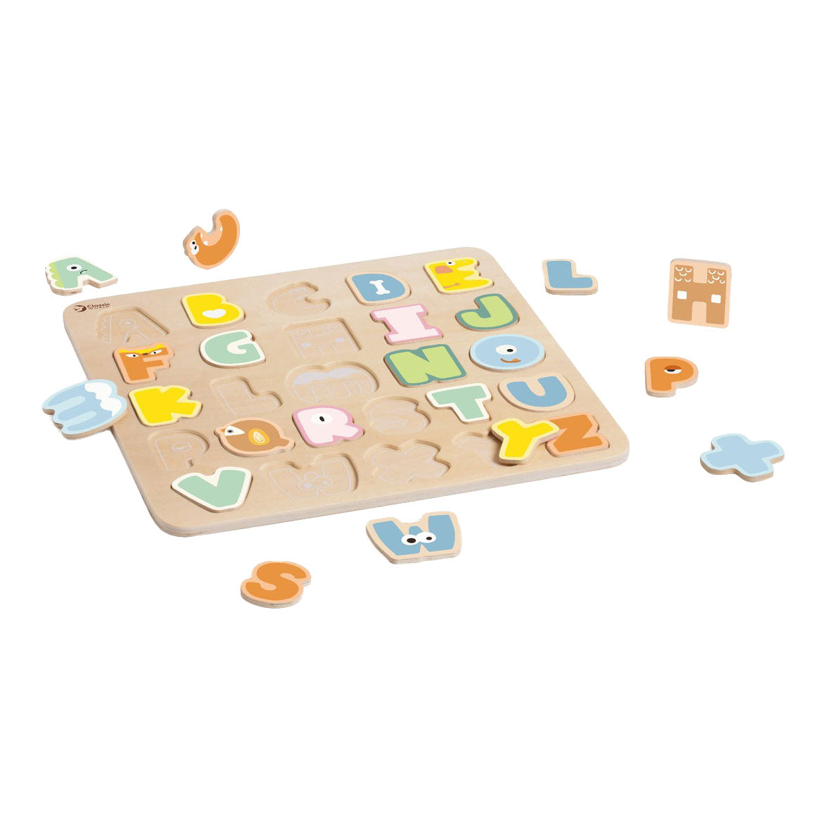 Classic World houten alfabet puzzel, 27dlg.