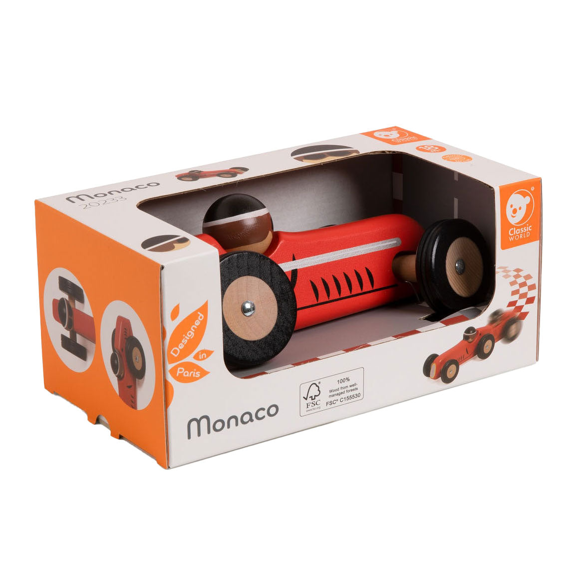Lobbes Speelgoed BV Classic world houten speelgoedauto monaco