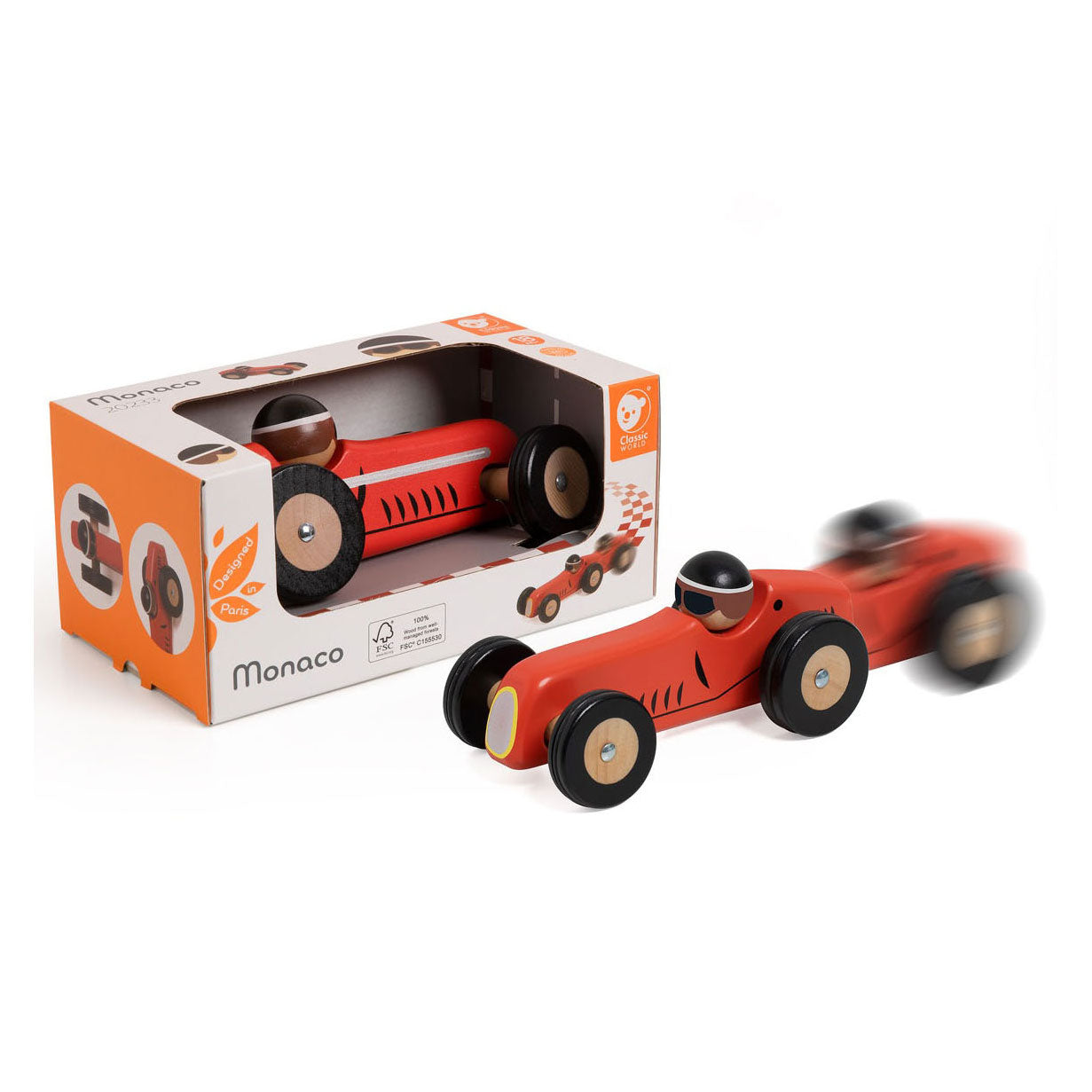 Classic World houten speelgoedauto monaco