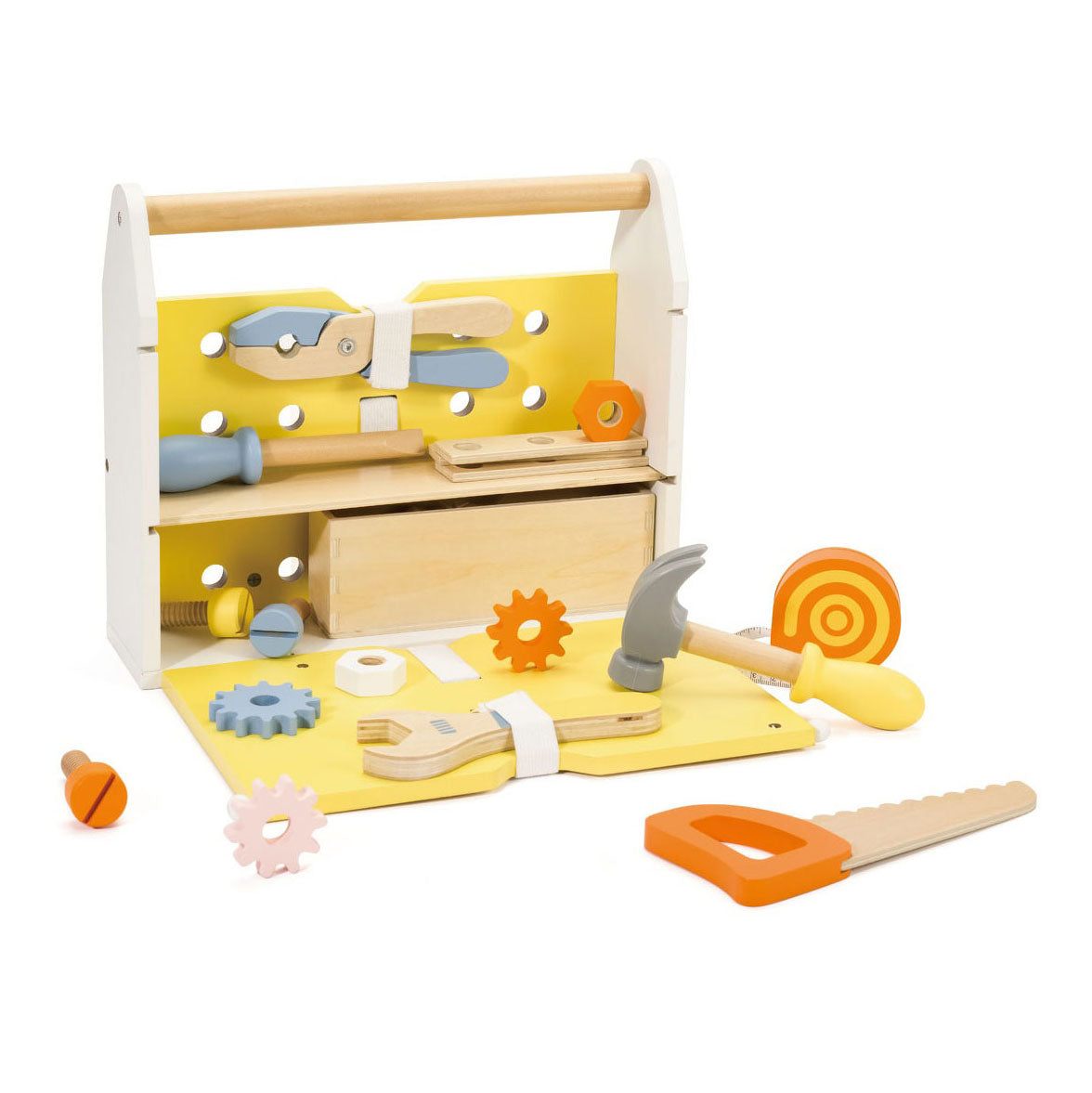 Classic World houten gereedschapskist modern, 27dlg.
