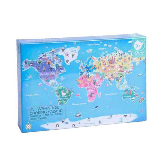 Classic World legpuzzel wereldkaart - 48st.