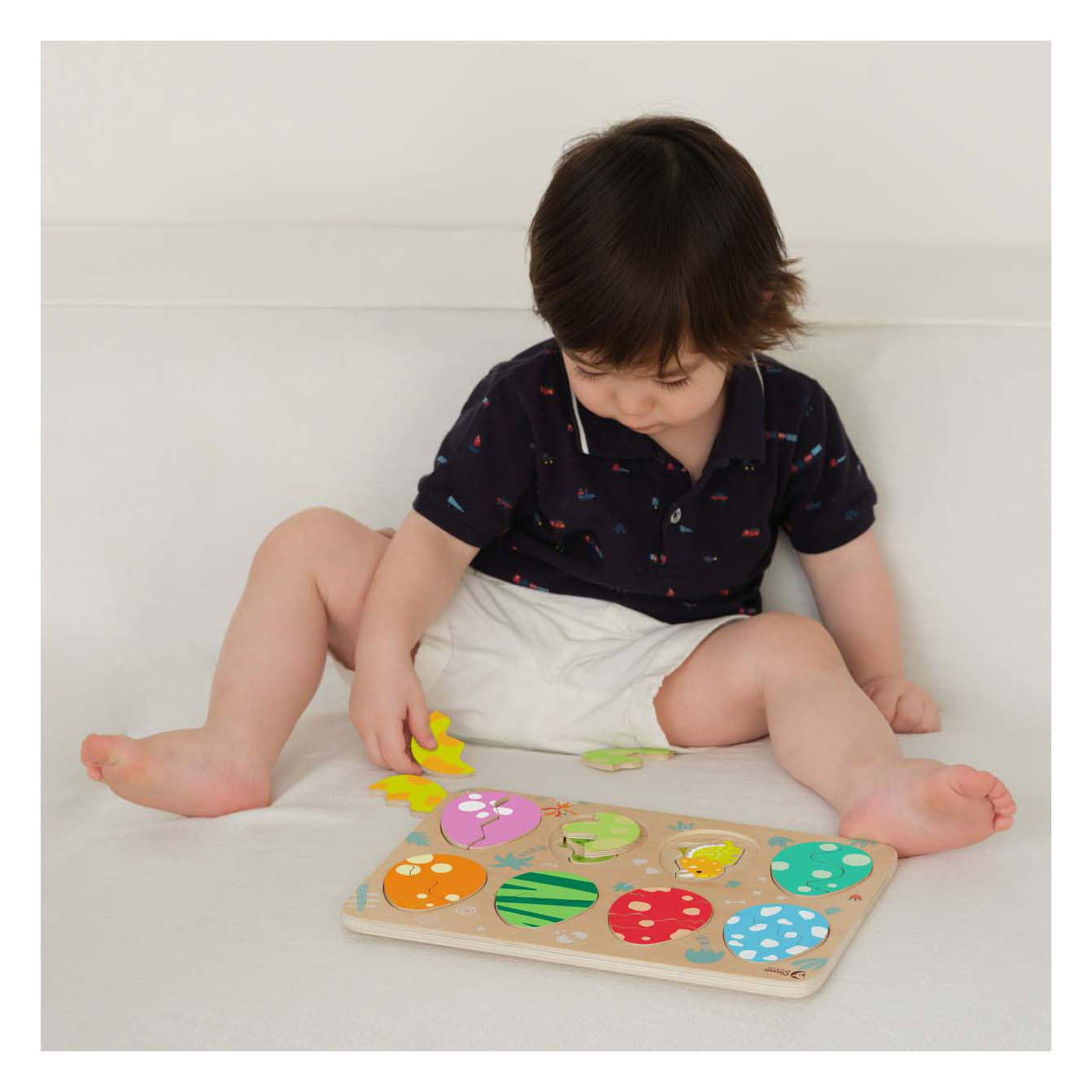 Classic World houten inlegpuzzel dinosaurus, 25st.