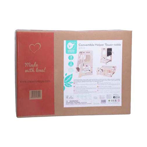 Classic World houten 2in1 leertoren en tafel verstelbaar, 90cm