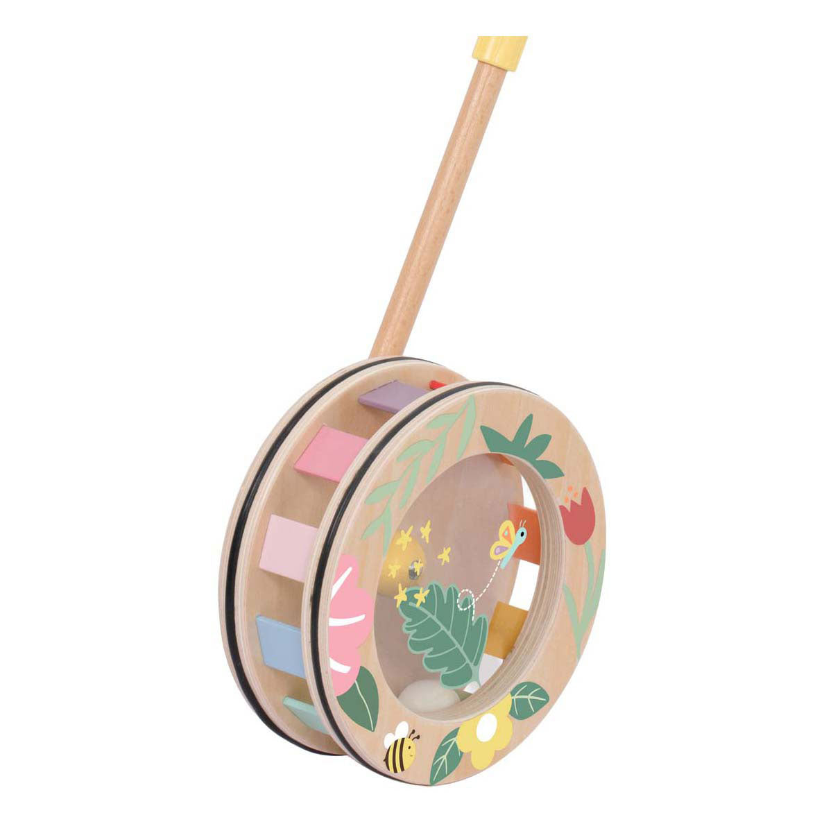 Classic World houten duwspeelgoed regenboog