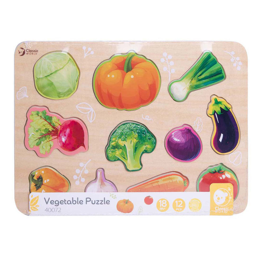 Classic World houten puzzel groenten