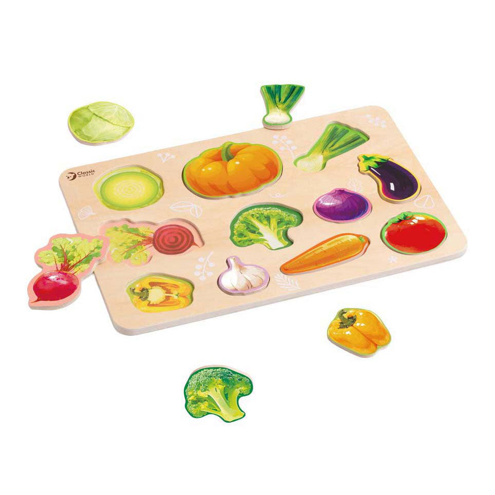 Classic World houten puzzel groenten
