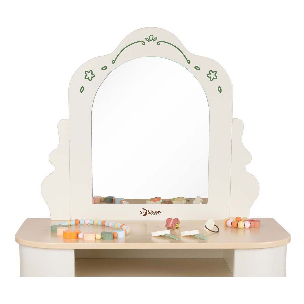 Classic World houten kaptafel met krukje - inclusief accessoires