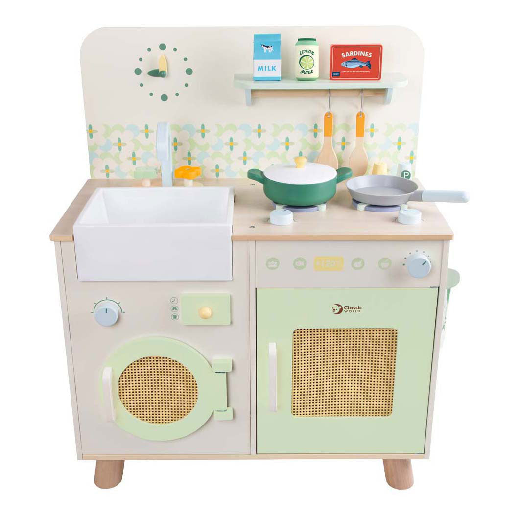 Classic World houten keuken met accessoires - 14dlg.