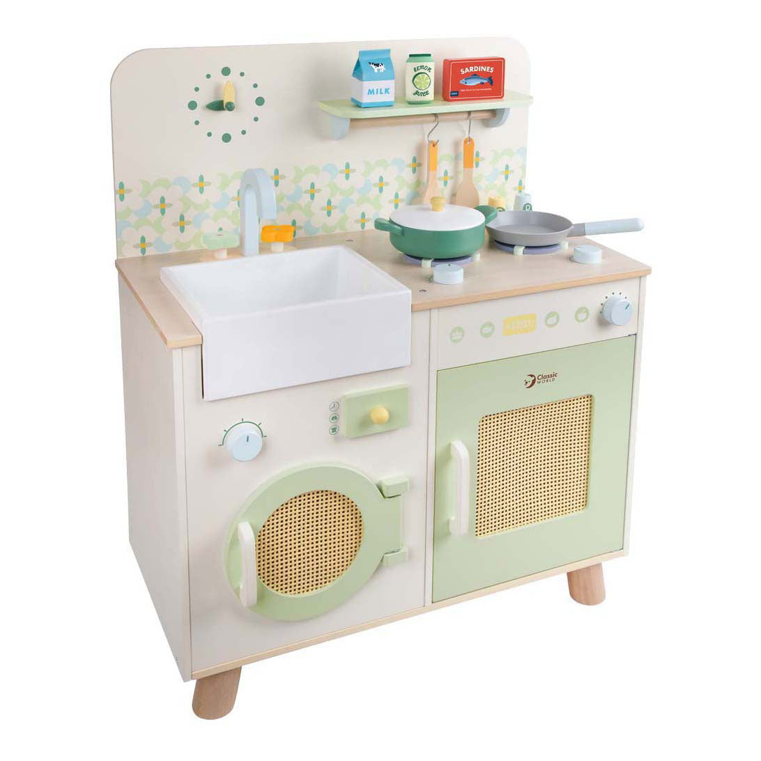 Classic World houten keuken met accessoires - 14dlg.