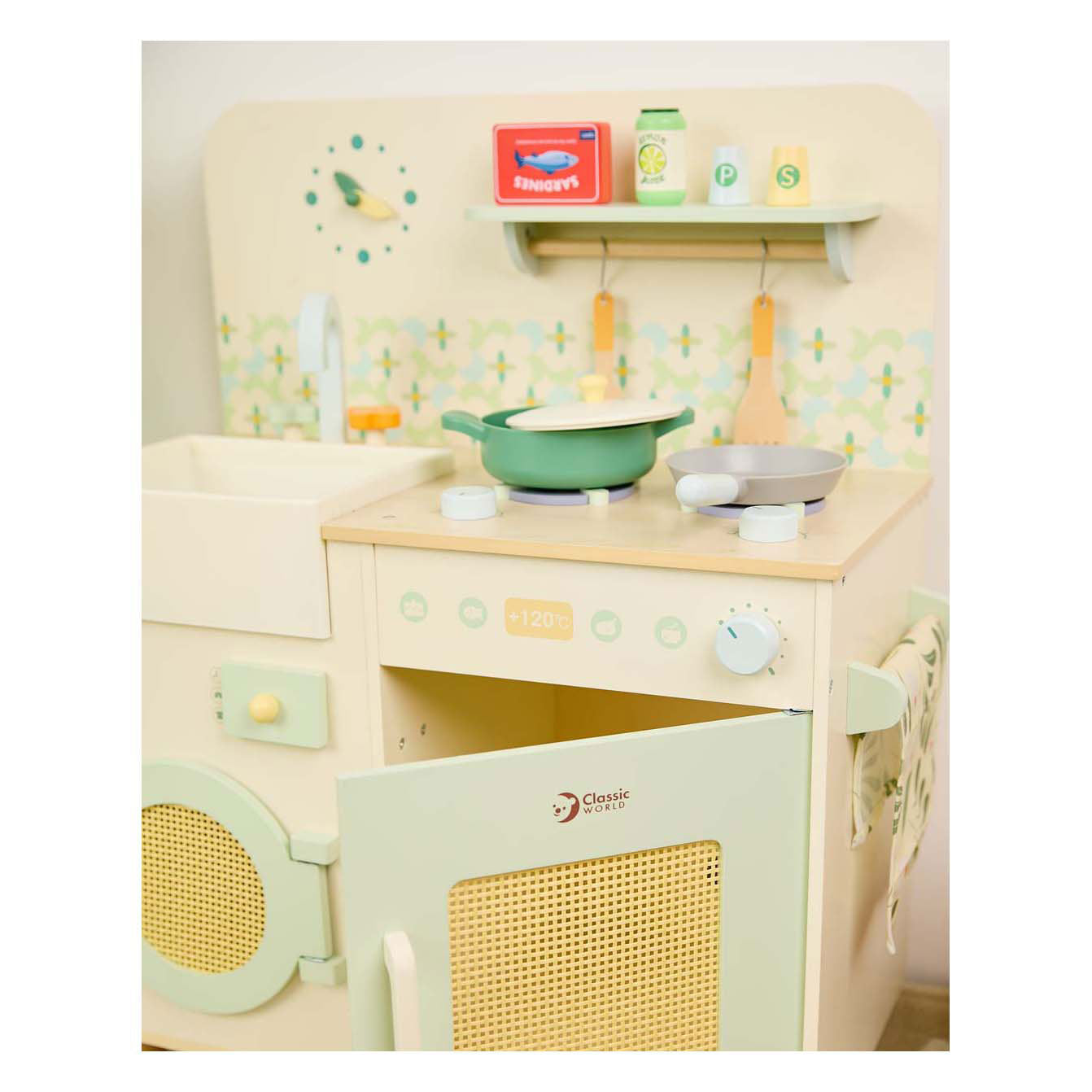 Classic World houten keuken met accessoires - 14dlg.