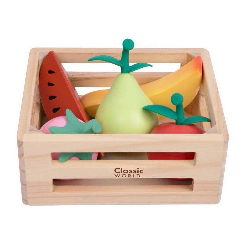 Classic World houten krat met fruit