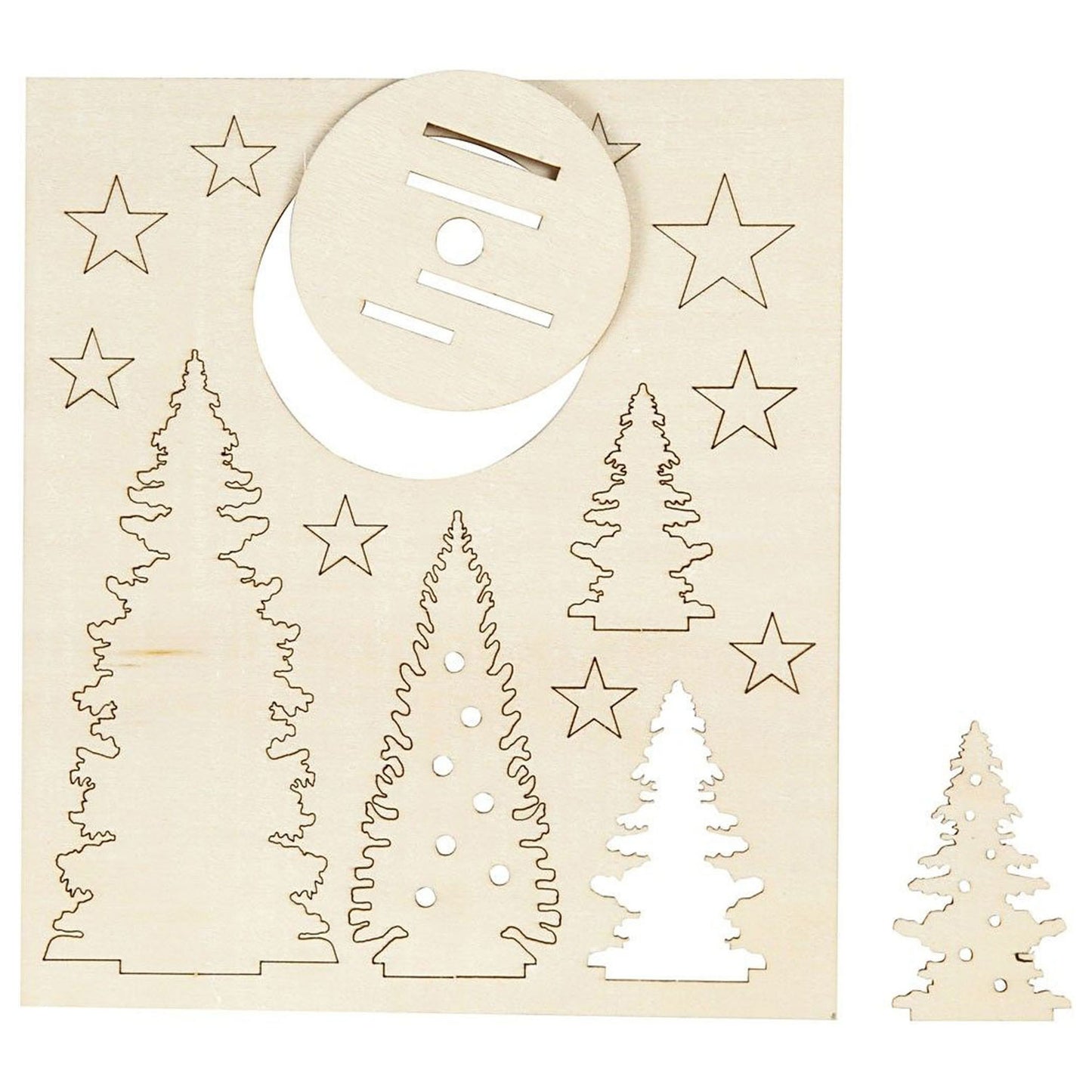 Creativ Company Maak en versier je houten kerstbomen