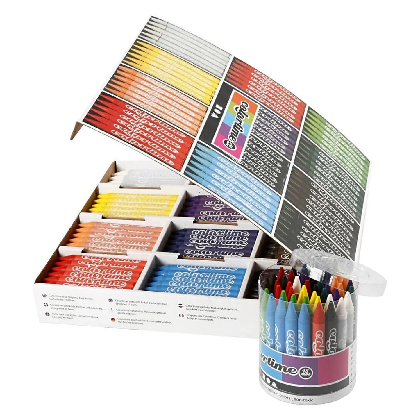 Creativ Company Https: www.cchobby.nl colortime-kleurkrijt-l-10-cm-dikte-11-mm-diverse-kleuren-12x24-stuk-1-doos