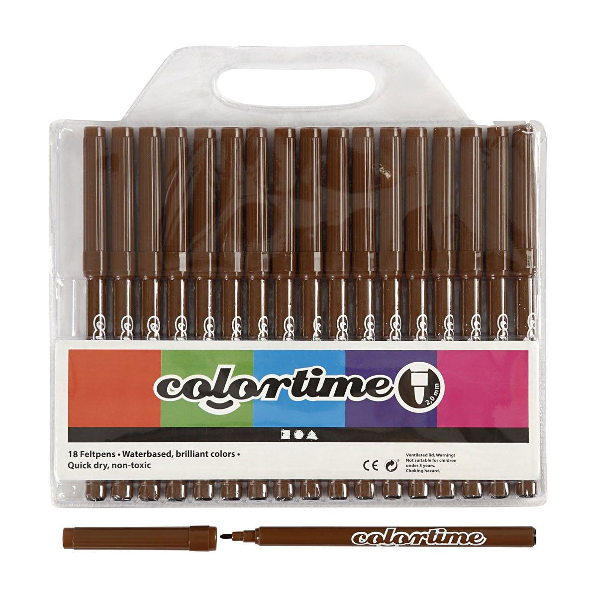 Creativ Company Bruine stiften, 18st.