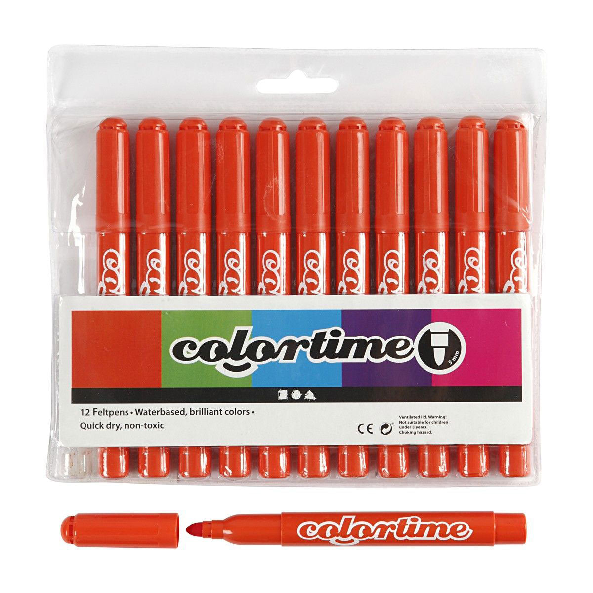 Creativ Company Donkeroranje jumbo stiften, 12st.