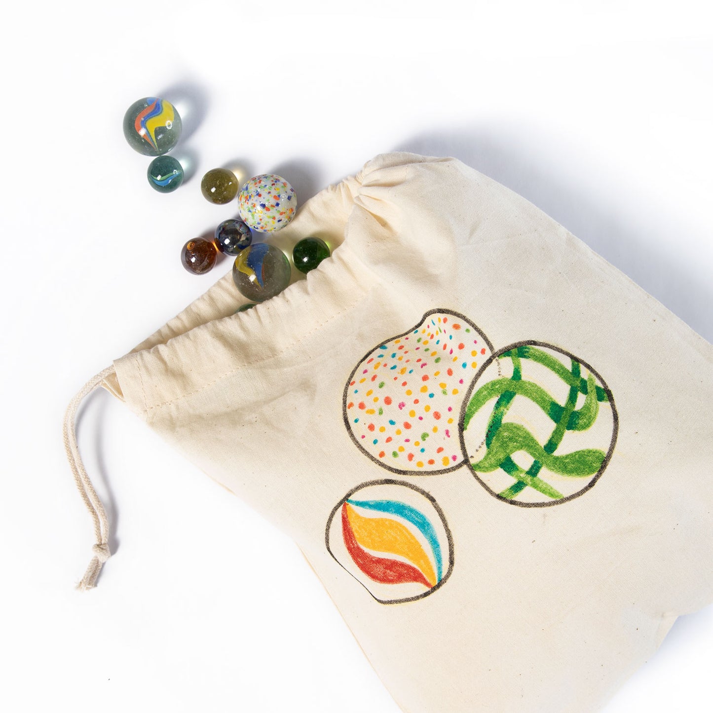 Creativ Company Knikkerzak naturel, 5st.