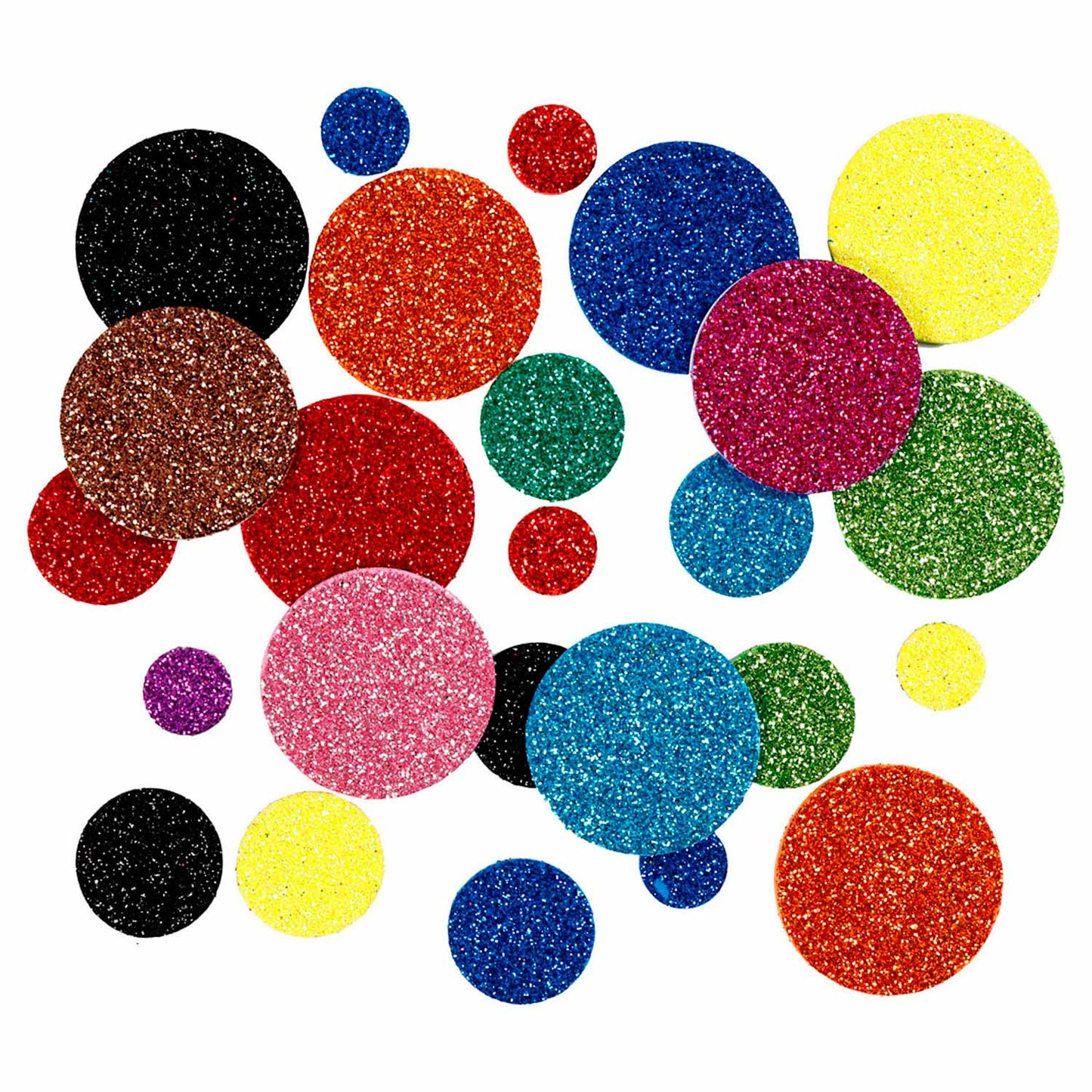 Creativ Company Foamvormen glitter cirkels, 150st.