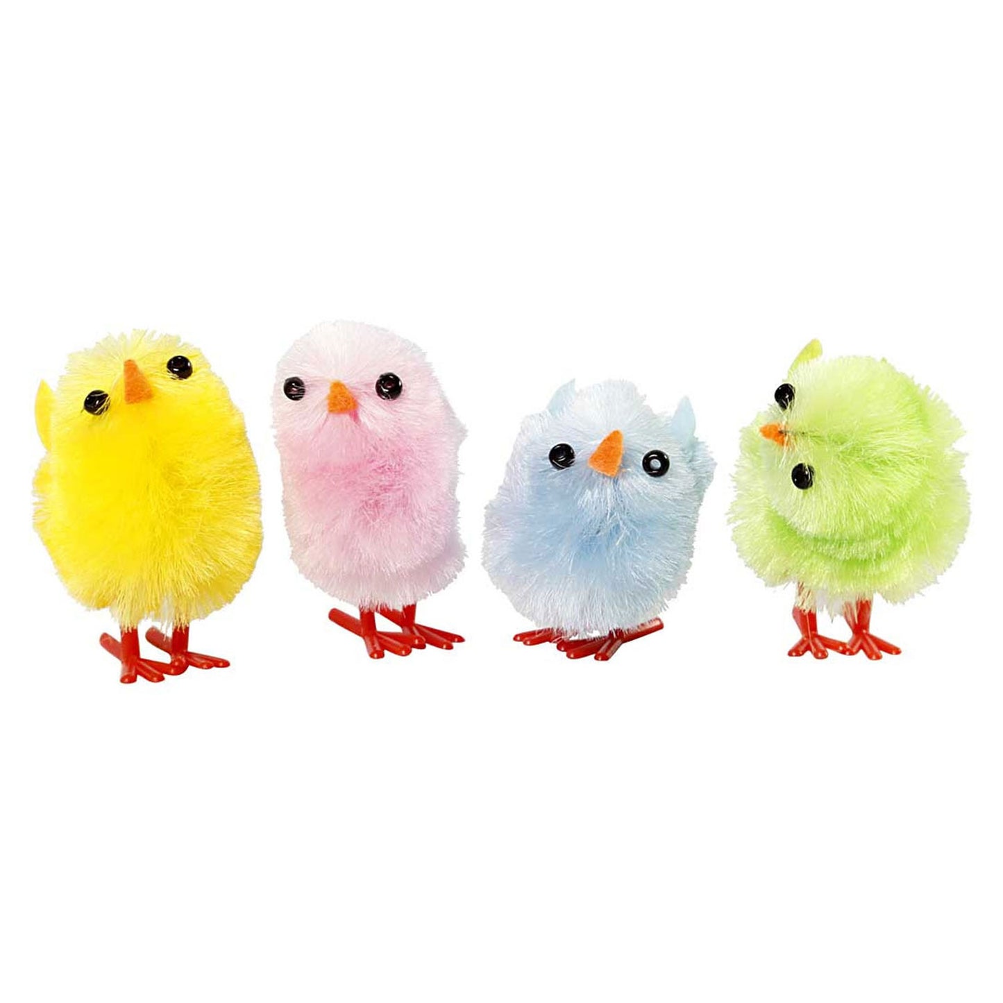 Creativ Company Gekleurde paaskuikens chenille, 12st.