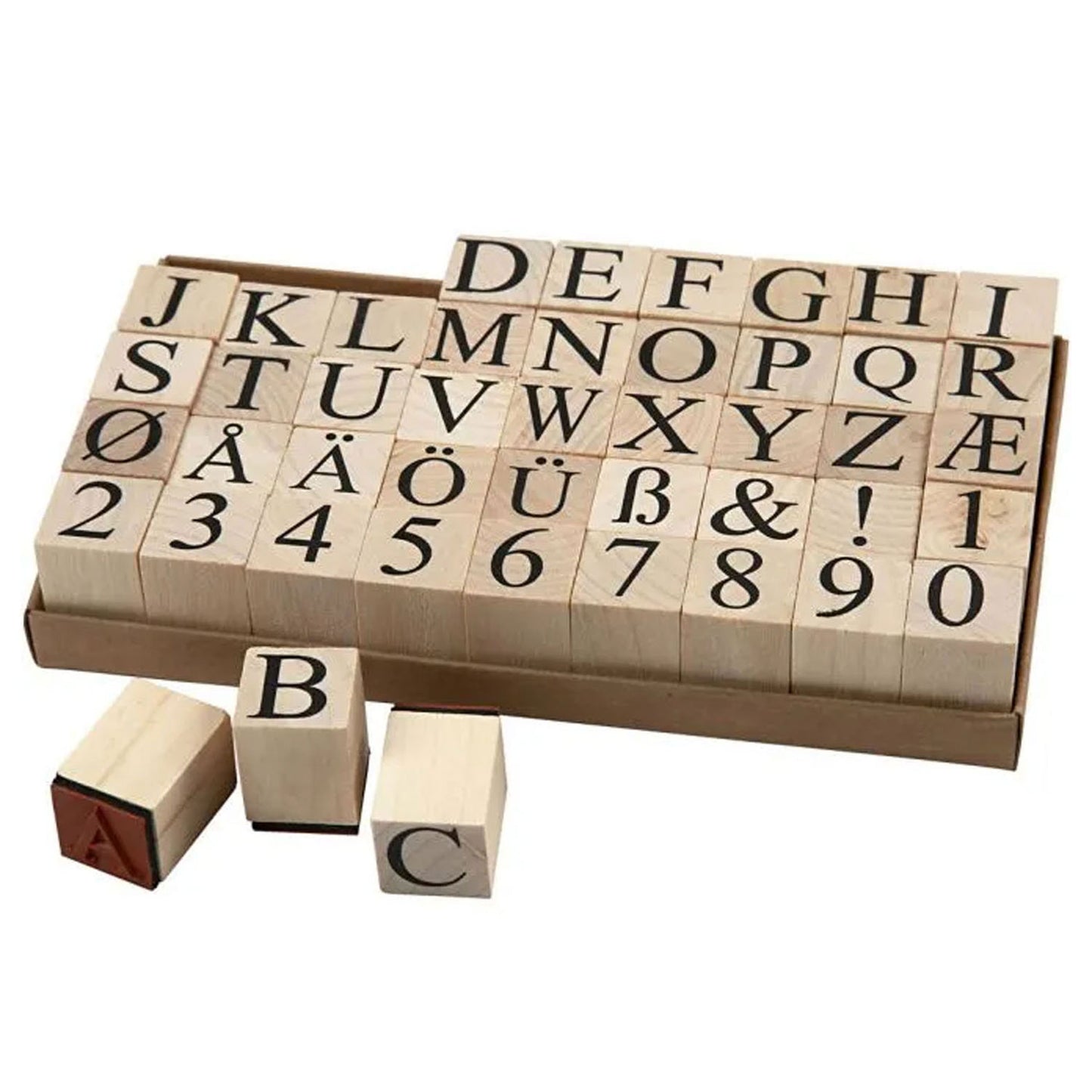 Creativ Company Houten stempelset, 45dlg.