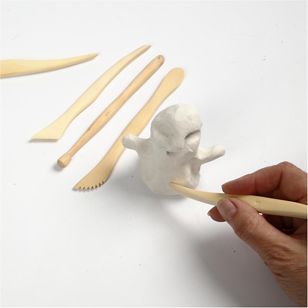 Creativ Company Modelleer gereedschapset hout, 6dlg.