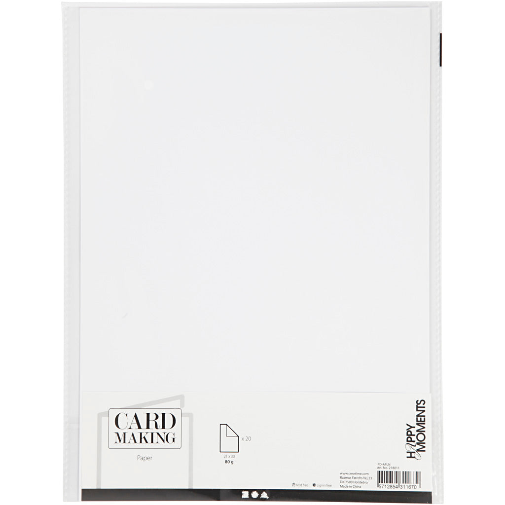 Creativ Company Papier wit a4 80gr, 20st.