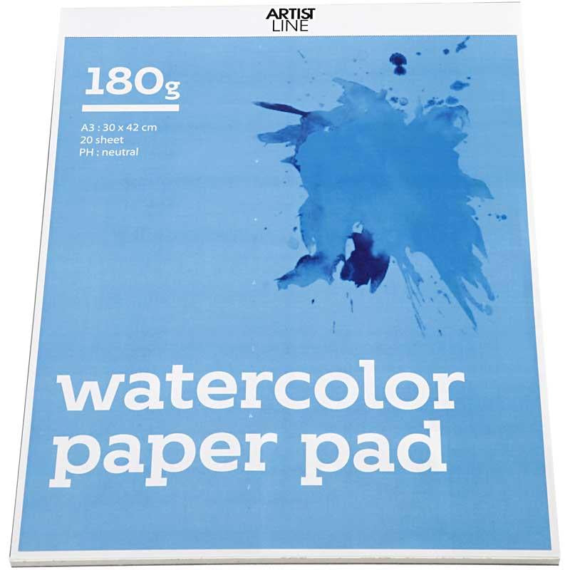 Creativ Company Aquarelblok wit a3, 20 vellen