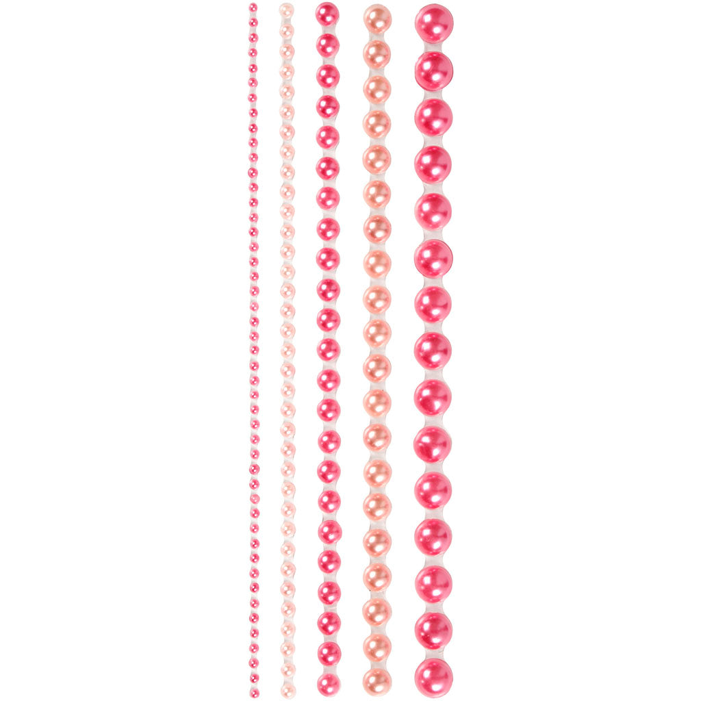 Creativ Company Halve plakparels roze 2-8mm, 140st.