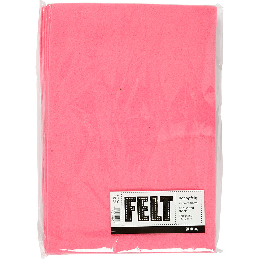 Creativ Company Hobbyvilt roze a4, 10 vellen