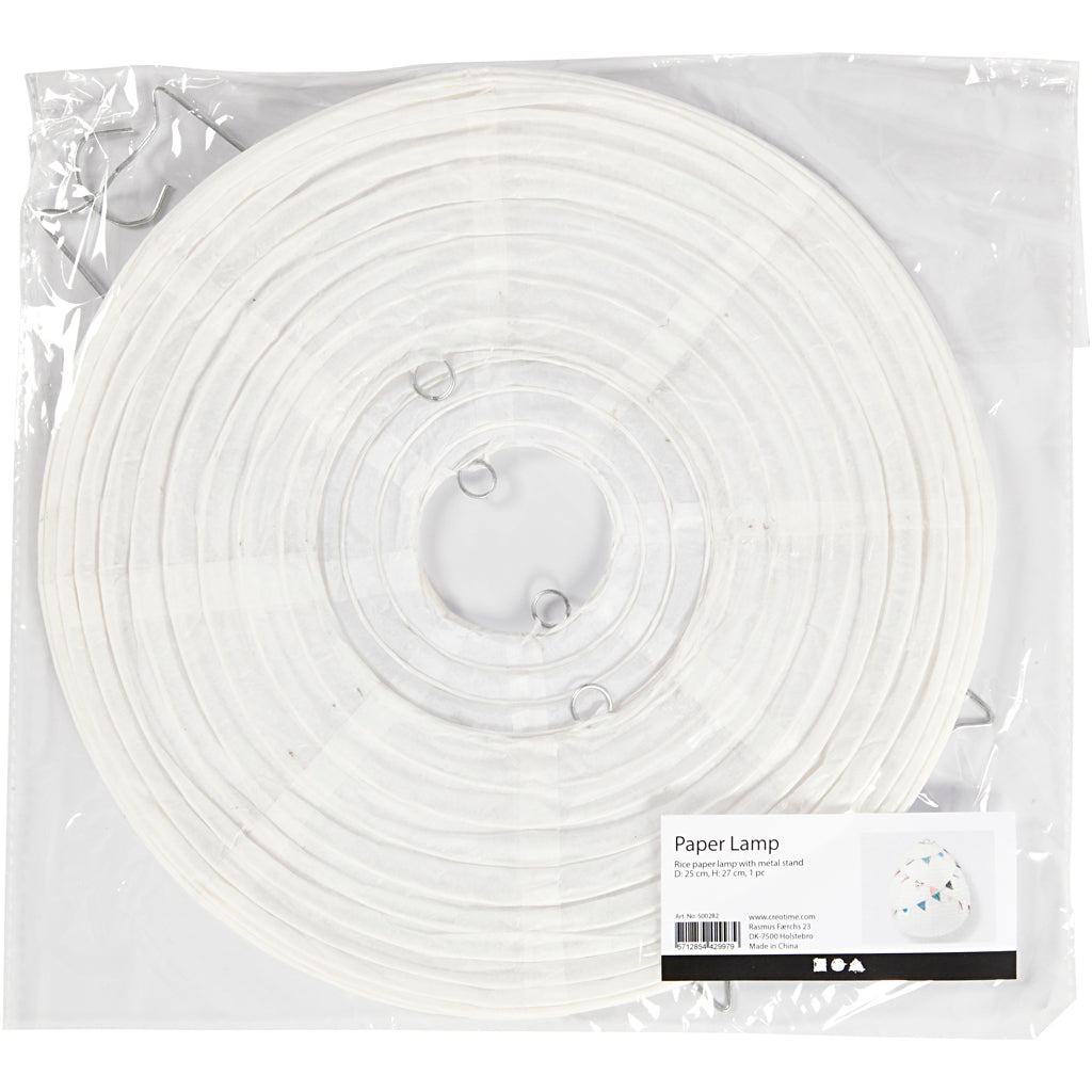 Creativ Company Rijstpapier lamp wit druppel, 27cm
