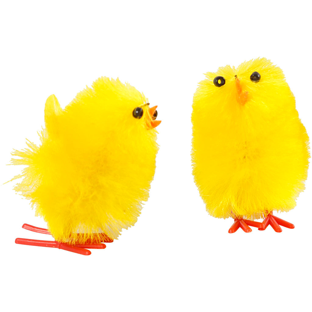 Creativ Company Gele paaskuikens chenille, 12st.