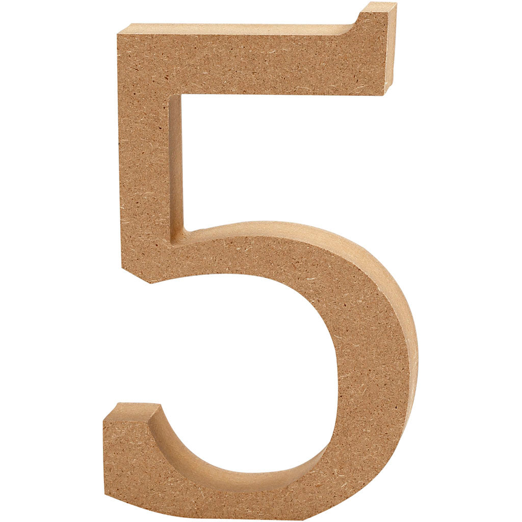 Creativ Company Cijfer 5 mdf 8cm, 1st.