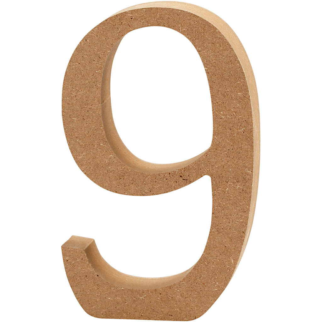Creativ Company Cijfer 9 mdf 8cm, 1st.