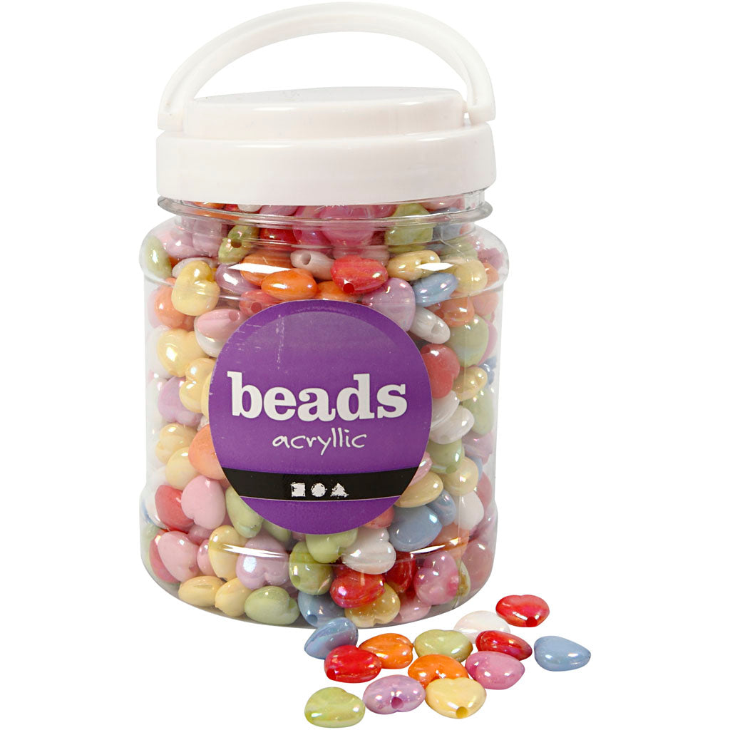 Creativ Company Hart kralen in pot, 700ml