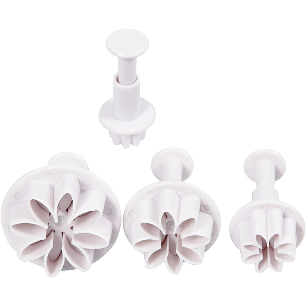 Creativ Company Uitsteekvormen met stempel bloem,4st.