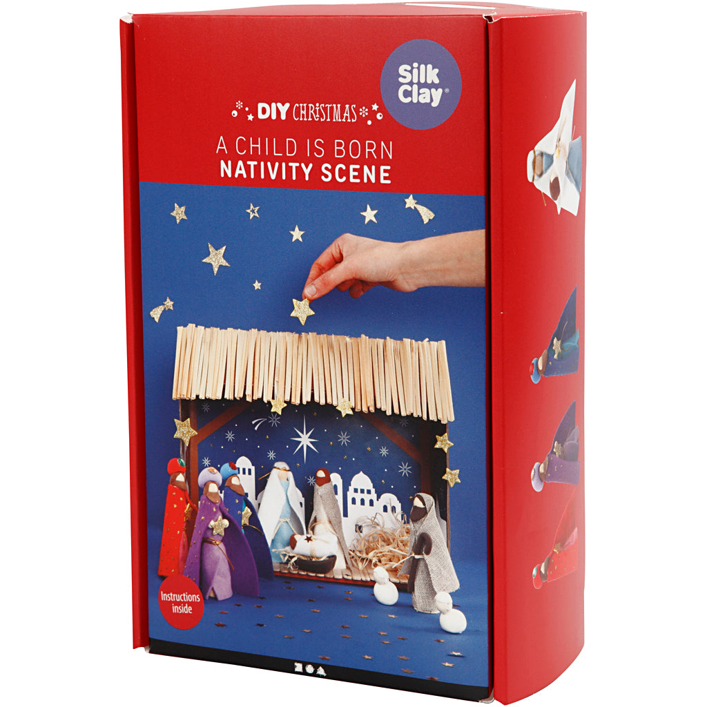 Creativ Company Houten kerststal knutselset