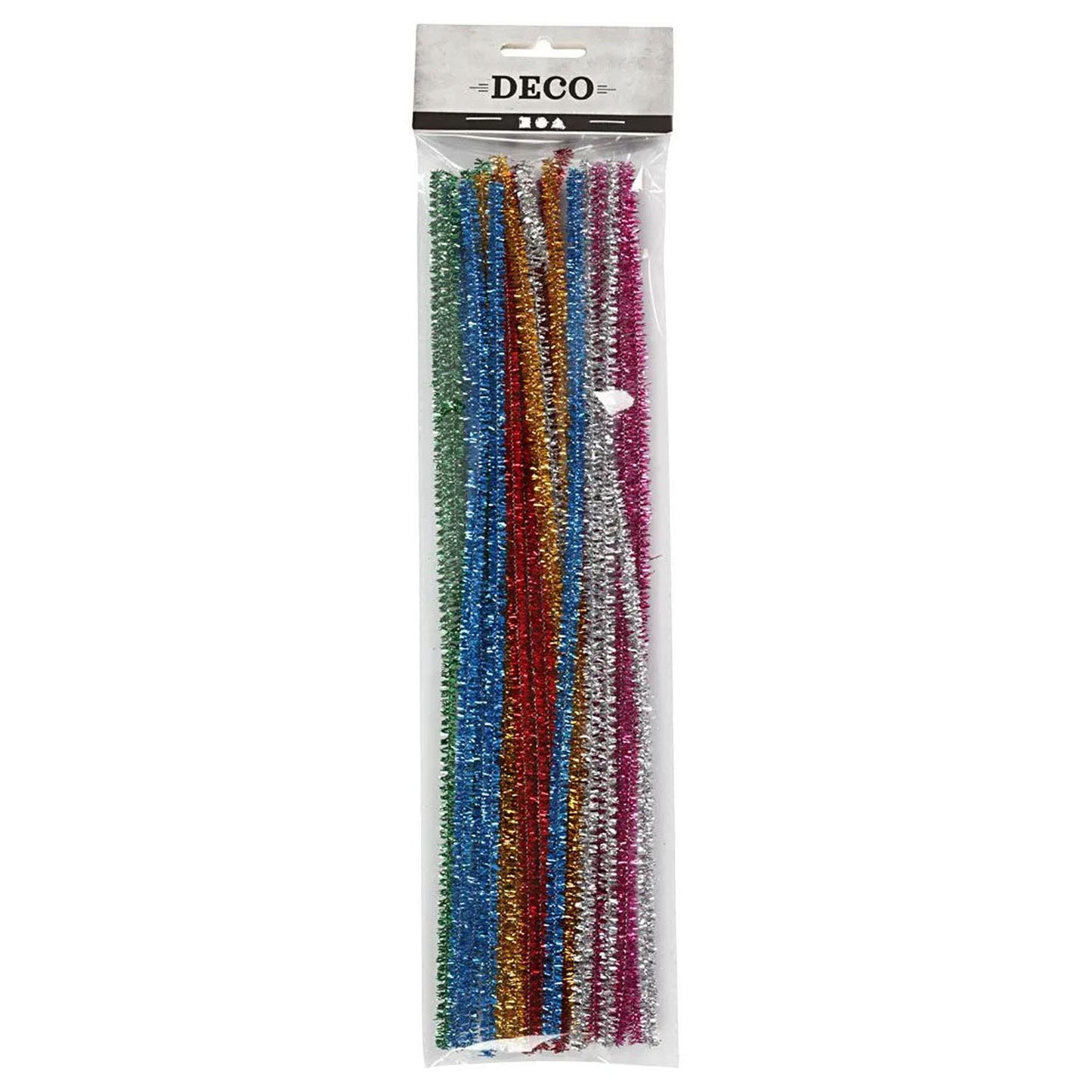 Creativ Company Chenilledraad sterke kleuren glitter 30cm, 24st.