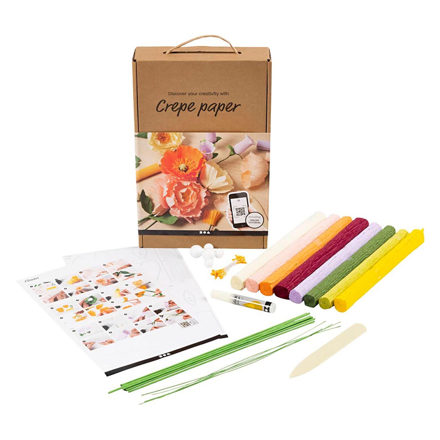 Creativ Company Crêpepapier bloemen maken kit