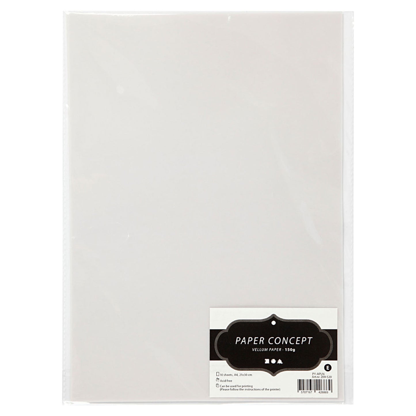 Creotime Vellum papier off-white, a4 150 gr, 10 vellen