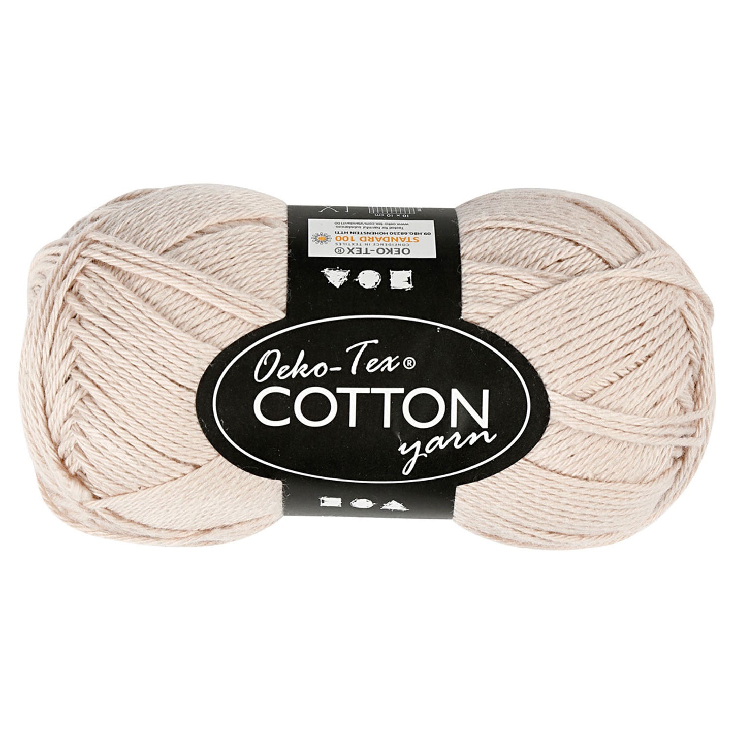 Creativ Company Katoengaren, zandkleur, 50gr, 170m
