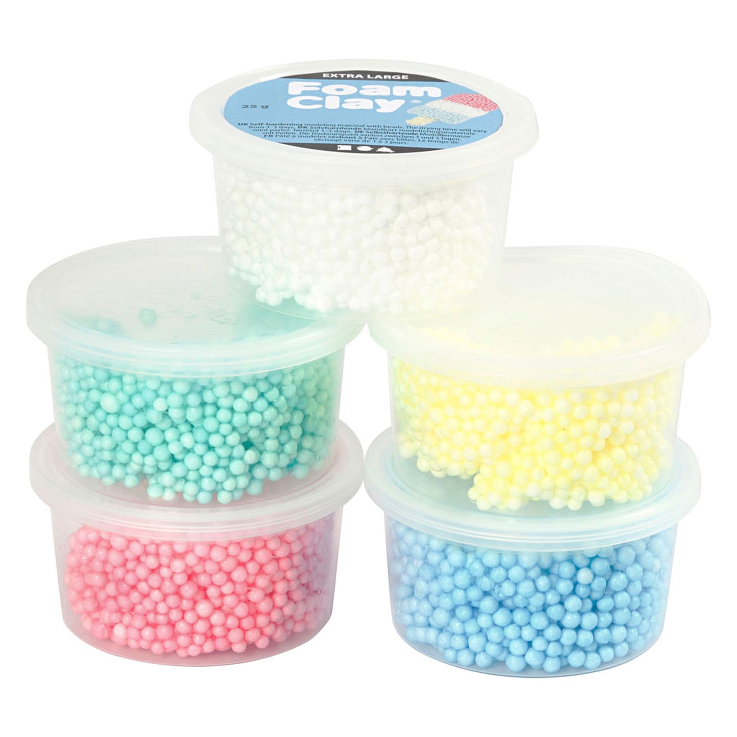 Creativ Company Foam clay extra large, 5 kleuren