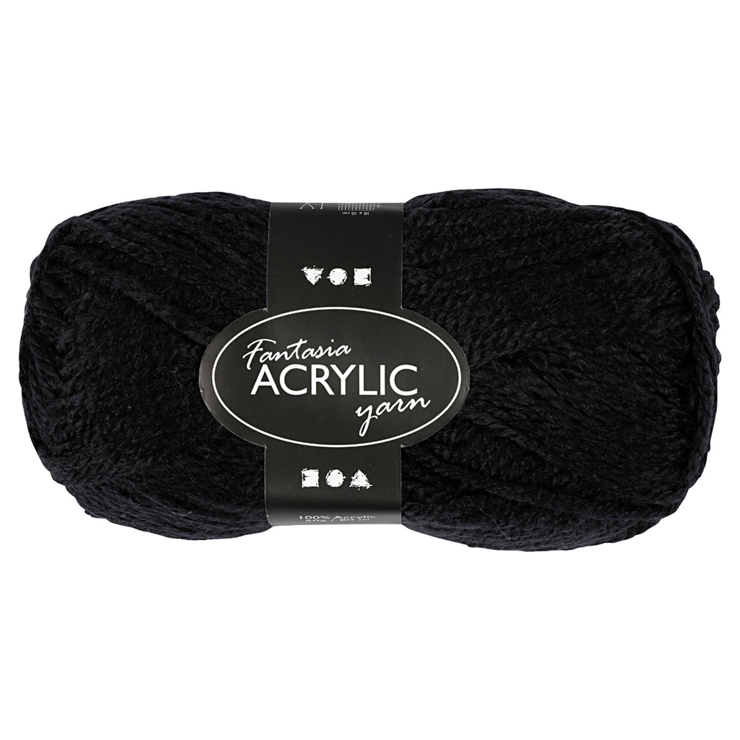 Creativ Company Acrylgaren, zwart, 50gr, 80m