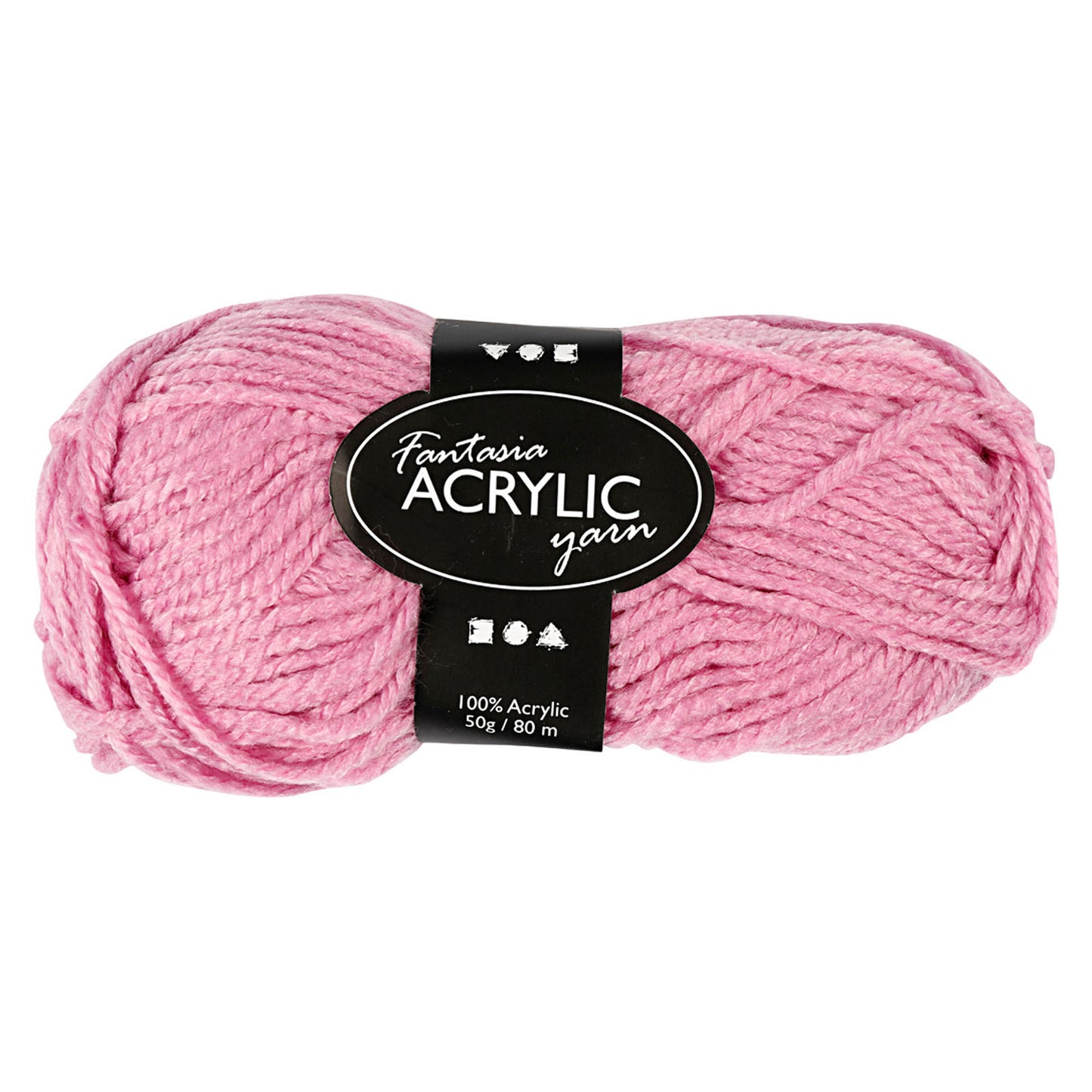 Creativ Company Acrylgaren, roze, 50gr, 80m