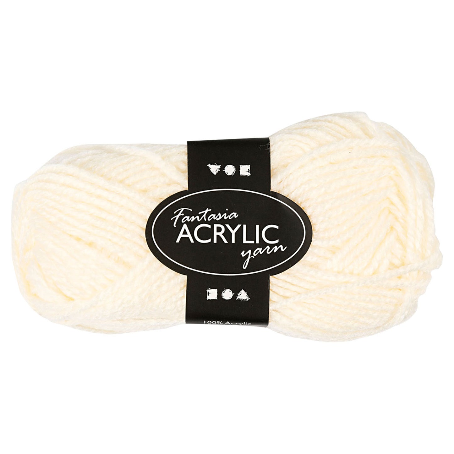 Creativ Company Acrylgaren, off-white, 50gr, 80m